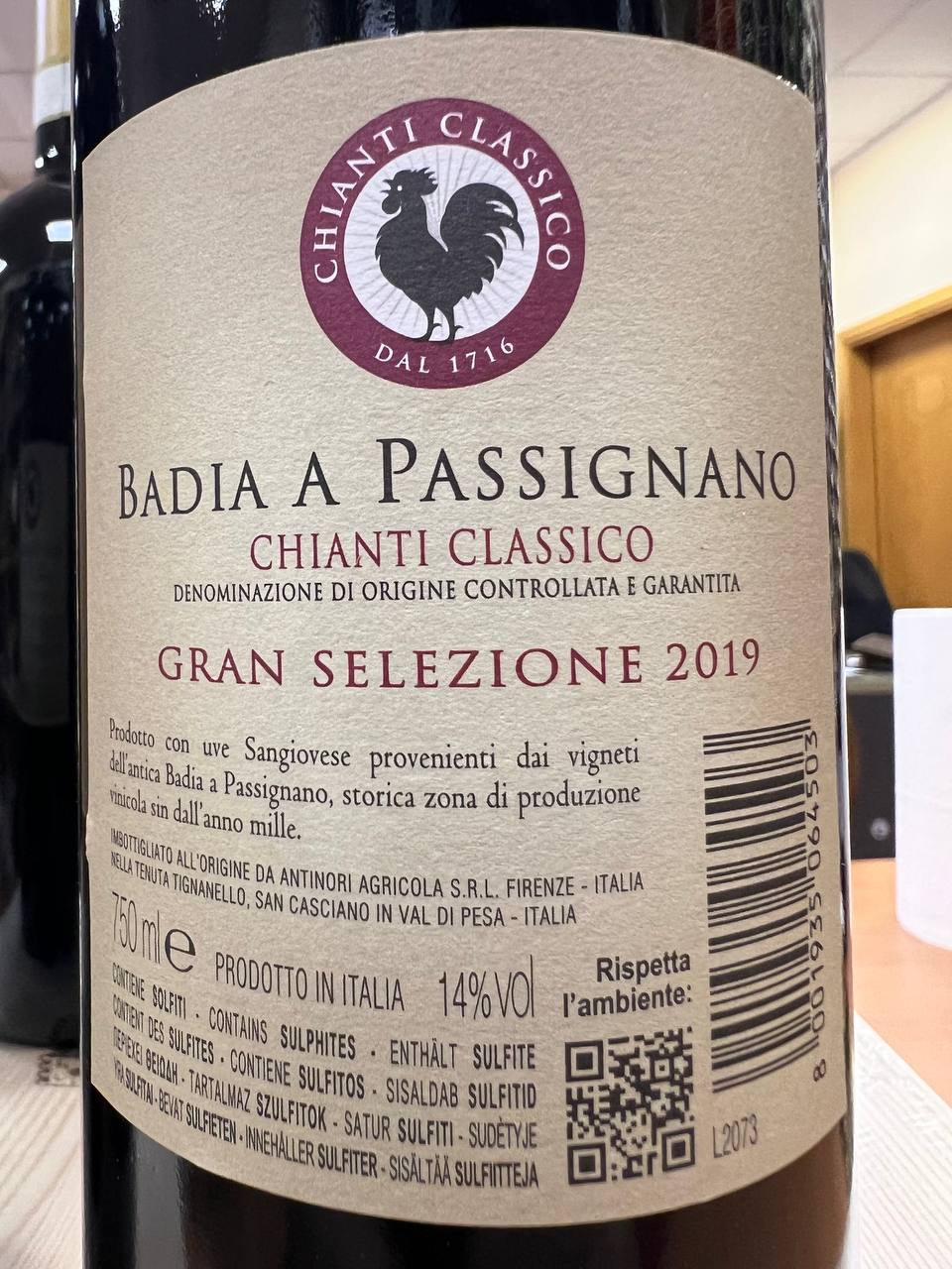 Badia a Passignano 2019 Chianti Classico Gran Selezione