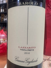 Barolo Lazzarito Vigna Preve 2016 - Poderi Gianni Gagliardo
