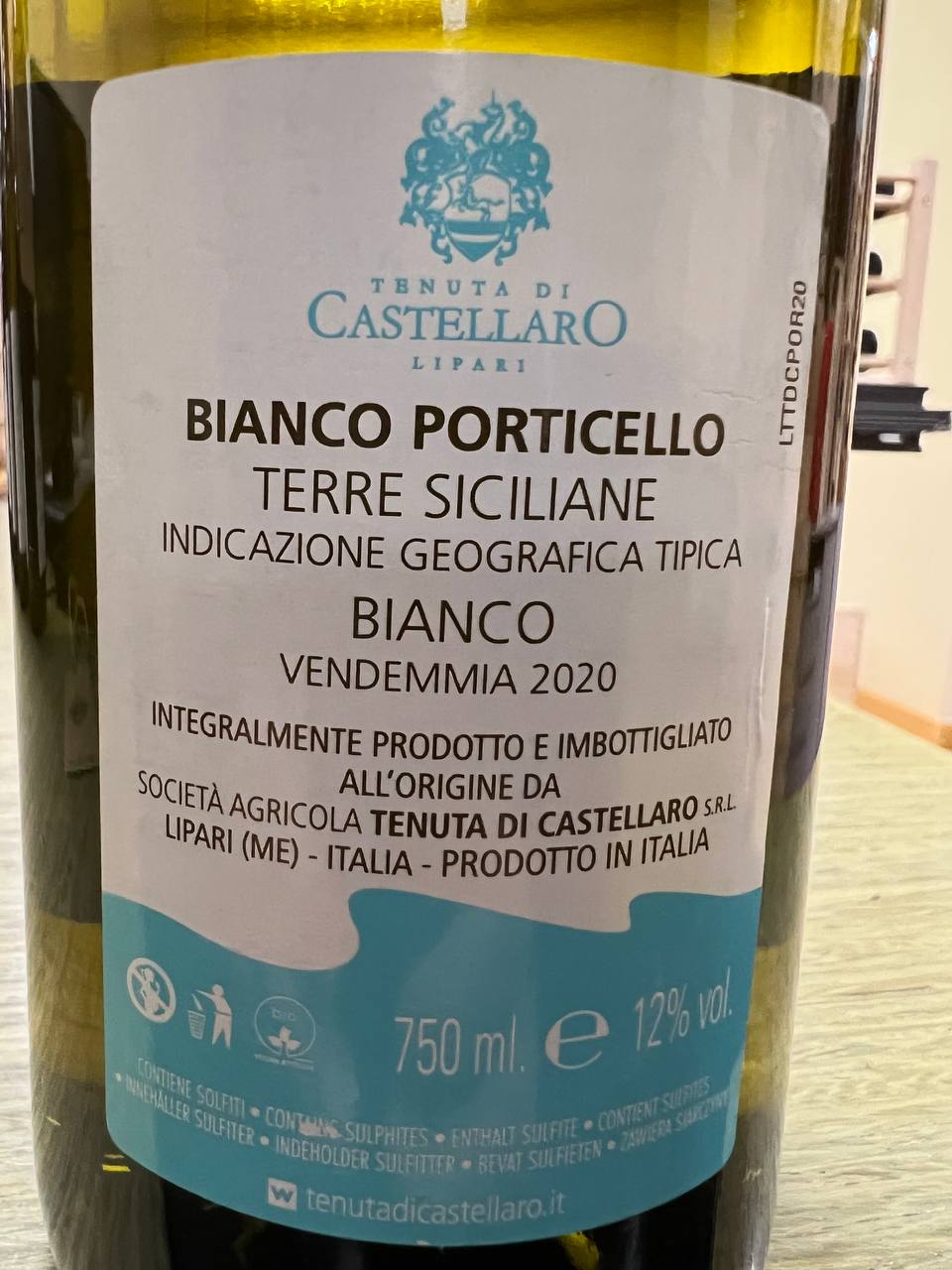 Bianco Porticello 2020 Tenuta di Castellaro