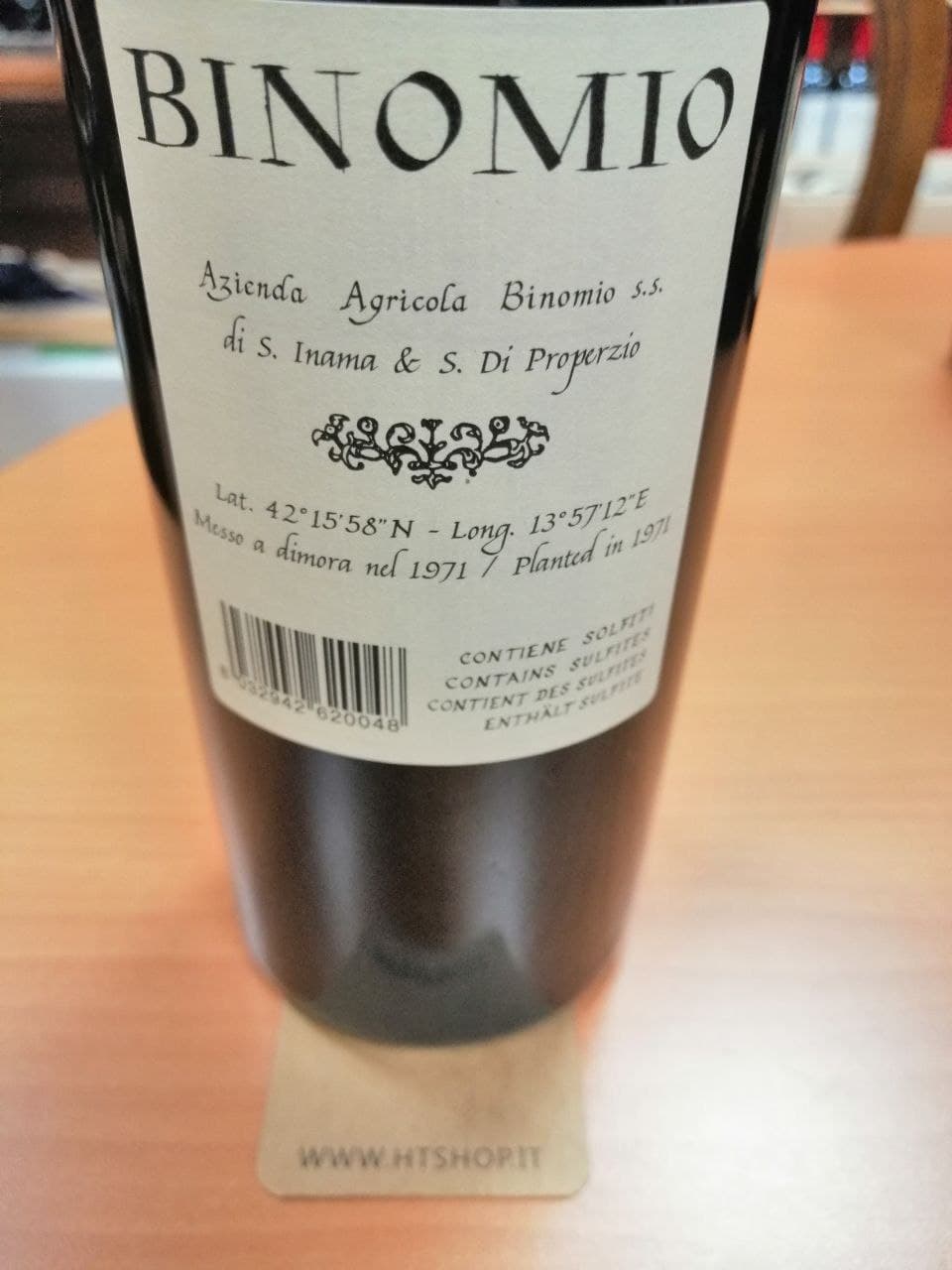 Binomio Montepulciano D’Abruzzo Riserva 2018