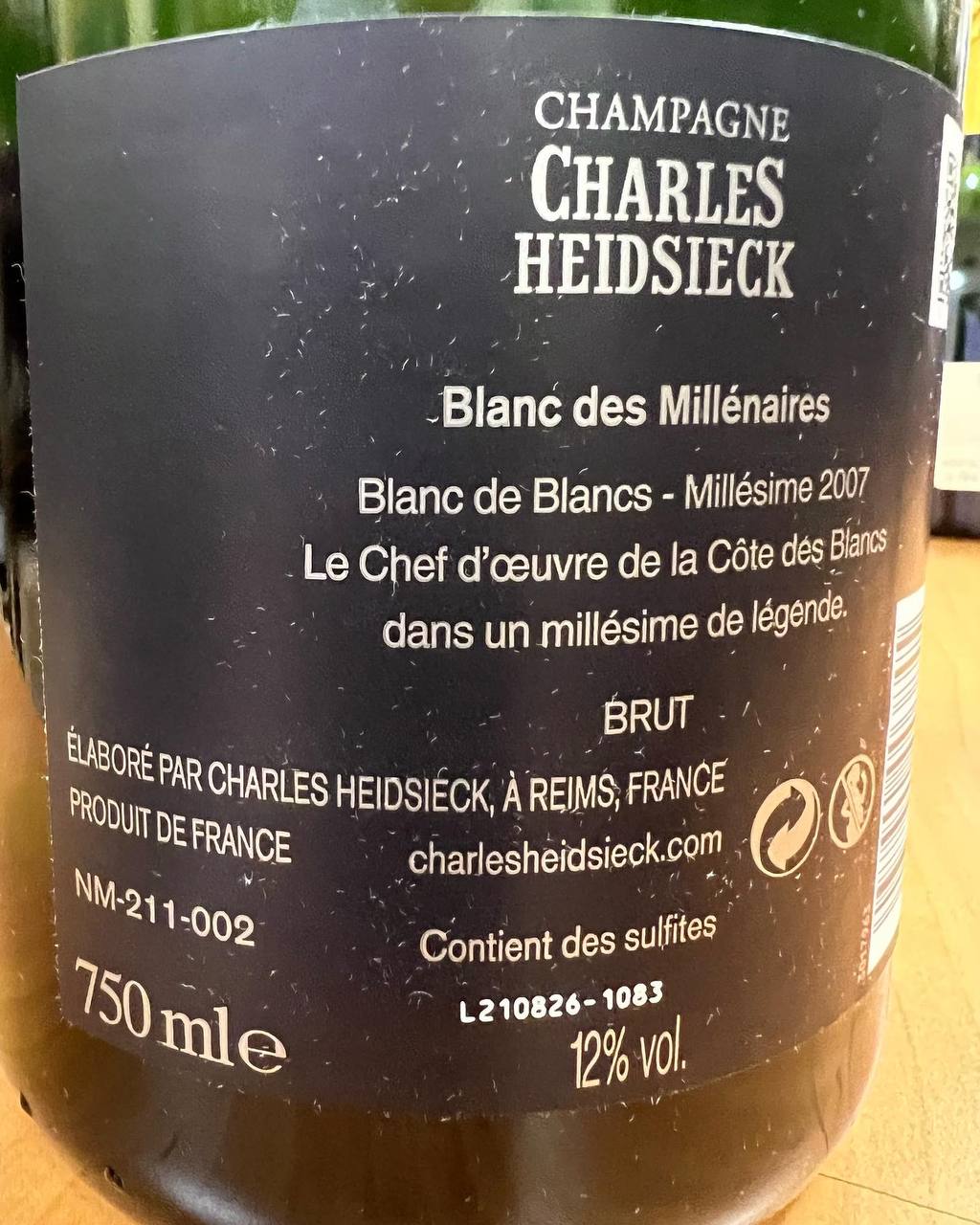 Charles Heidsieck Blanc des Millénaires 2007