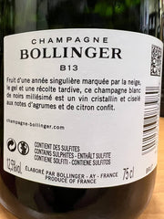 Champagne B13 - Bollinger 2013  E.L.