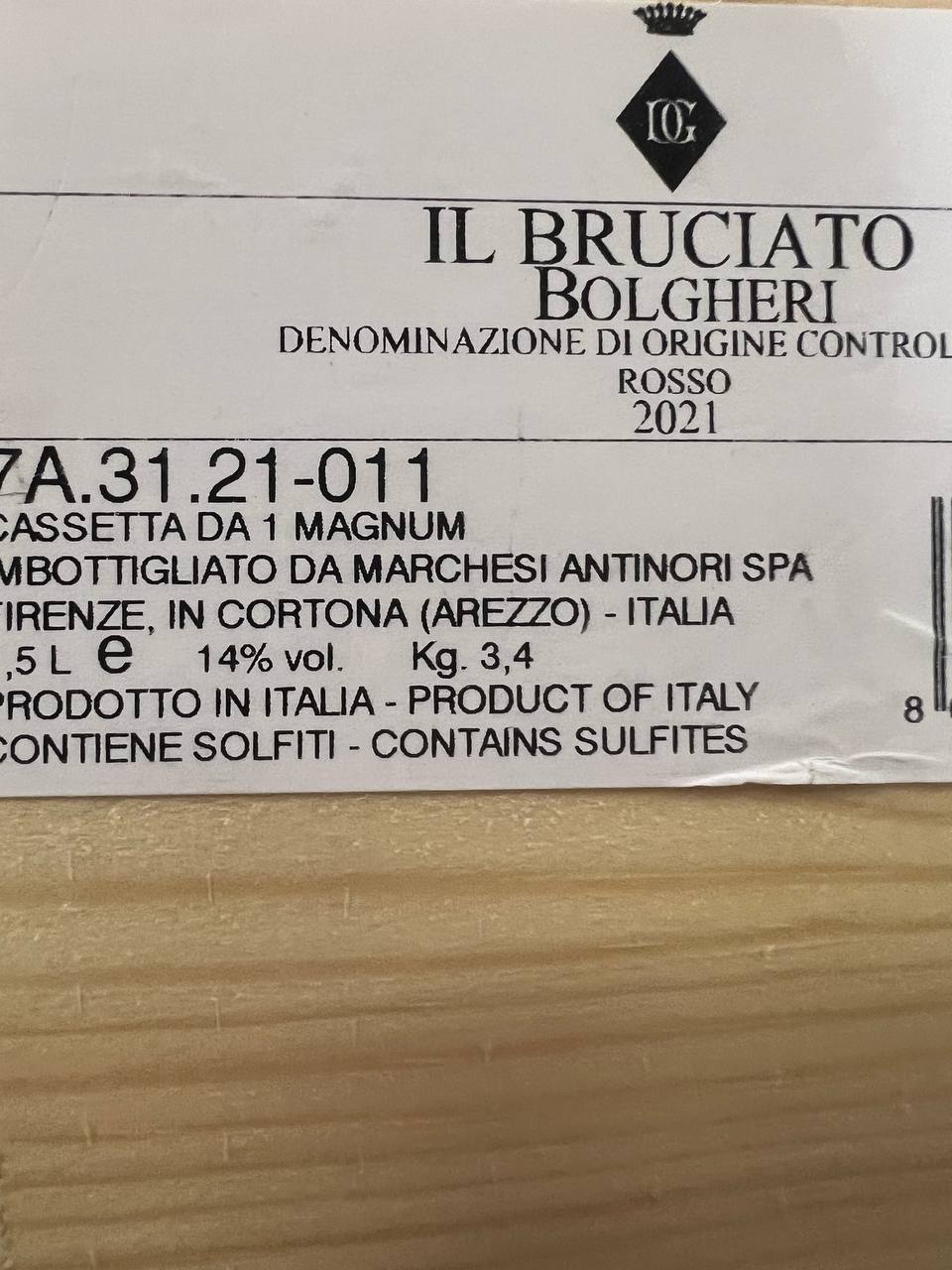 Il Bruciato 2021 Magnum - Bolgheri Rosso