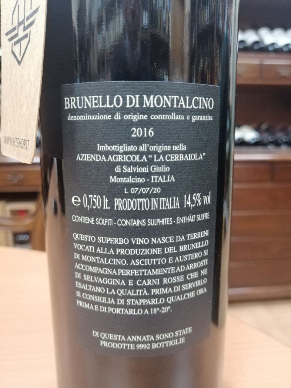 La Cerbaiola 2016 Brunello di Montalcino  Salvioni