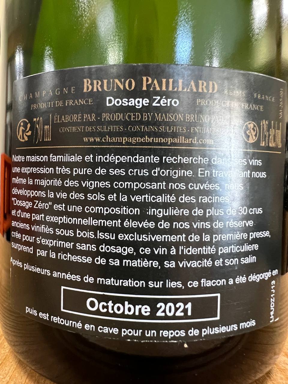 Bruno Paillard Champagne Dosage Zéro
