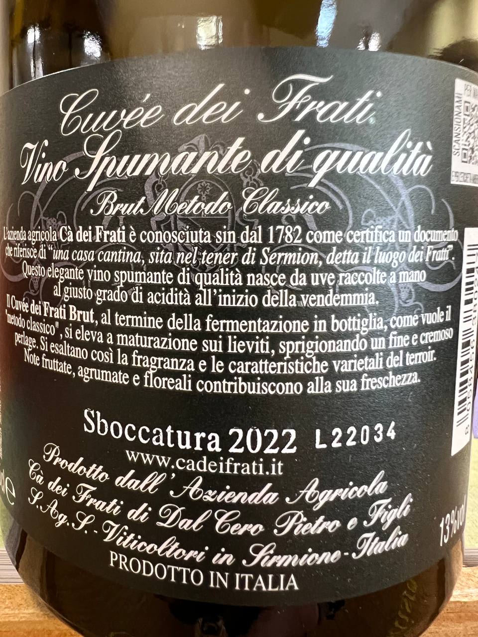 Cuvée dei Frati Brut Metodo Classico - Ca' Dei Frati