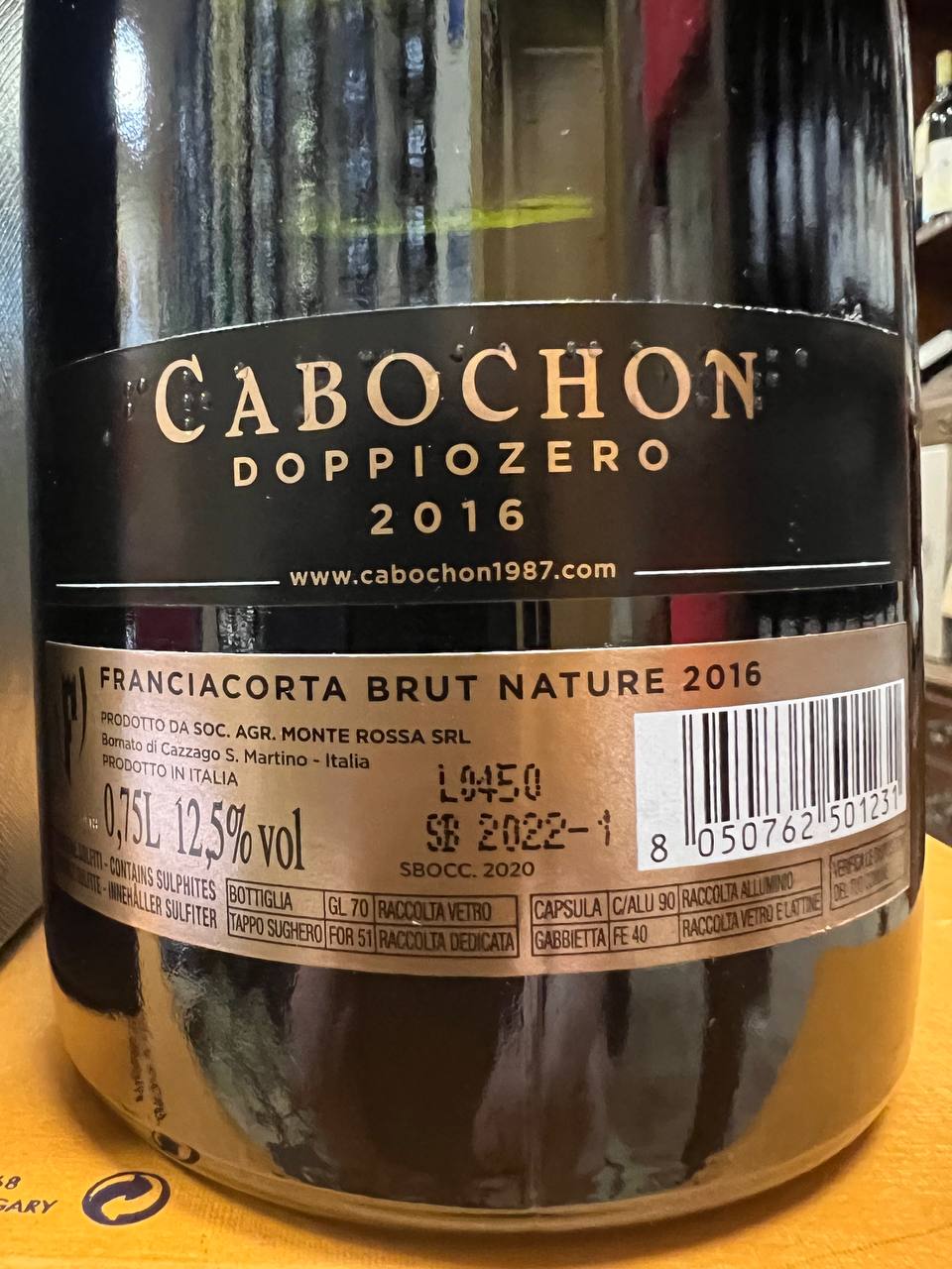 Monte Rossa Cabochon Doppio Zero 2016 - Brut Franciacorta