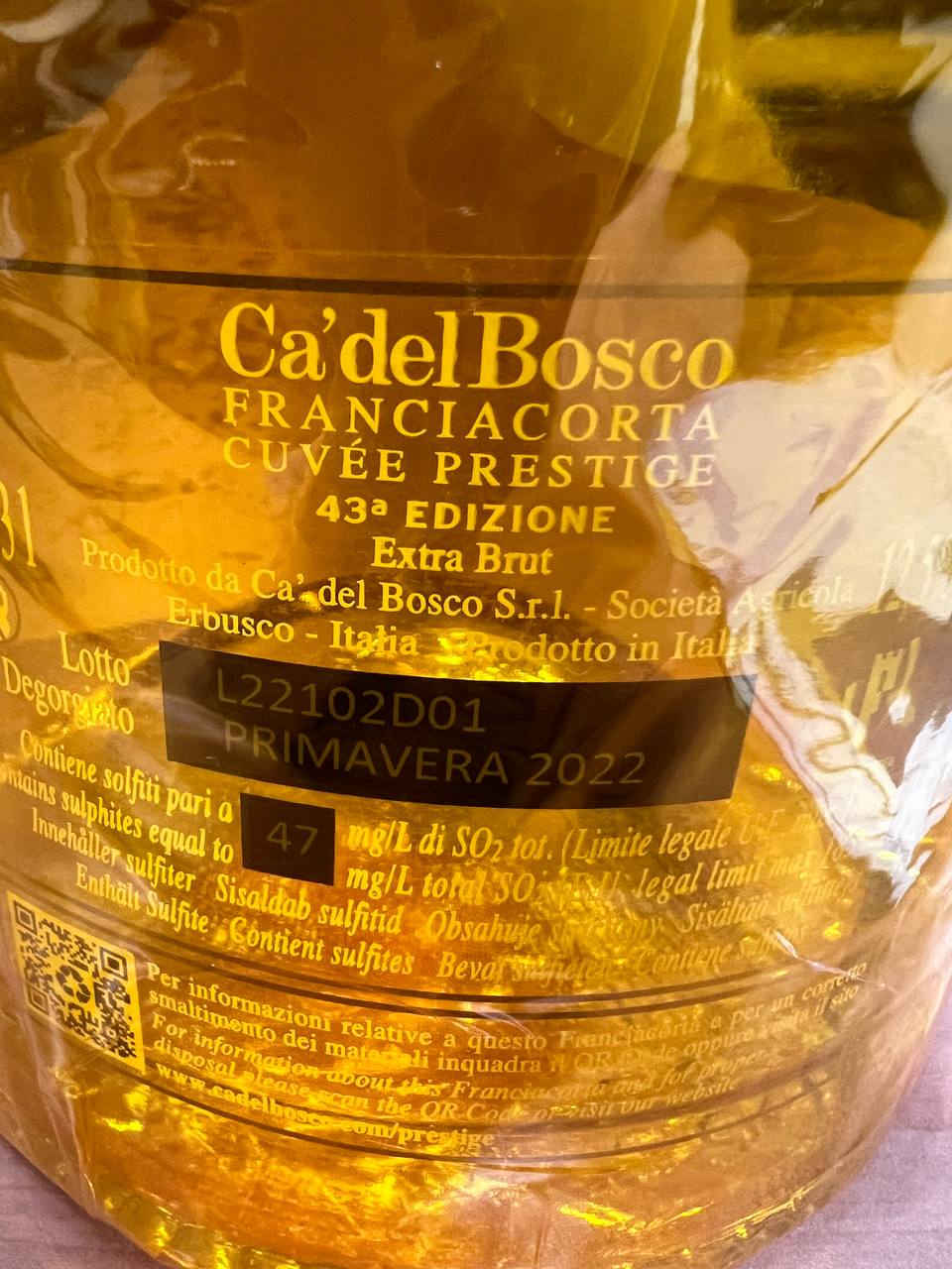Cà del Bosco in Bag  Jeroboam  43° edizione - Franciacorta cuveè prestige