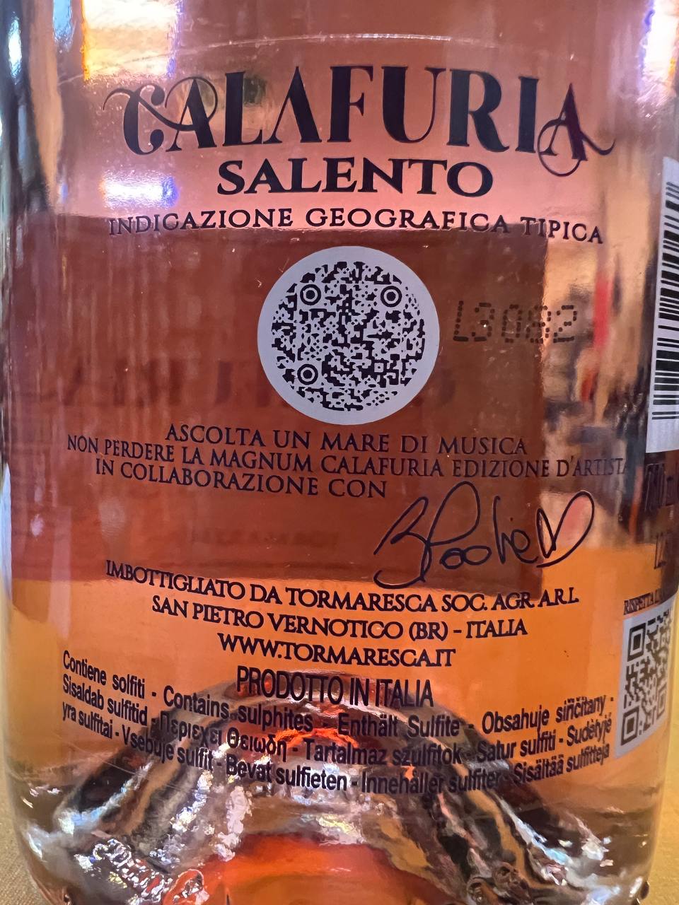 Calafuria Tomaresca 2022 Rosato IGT Salento
