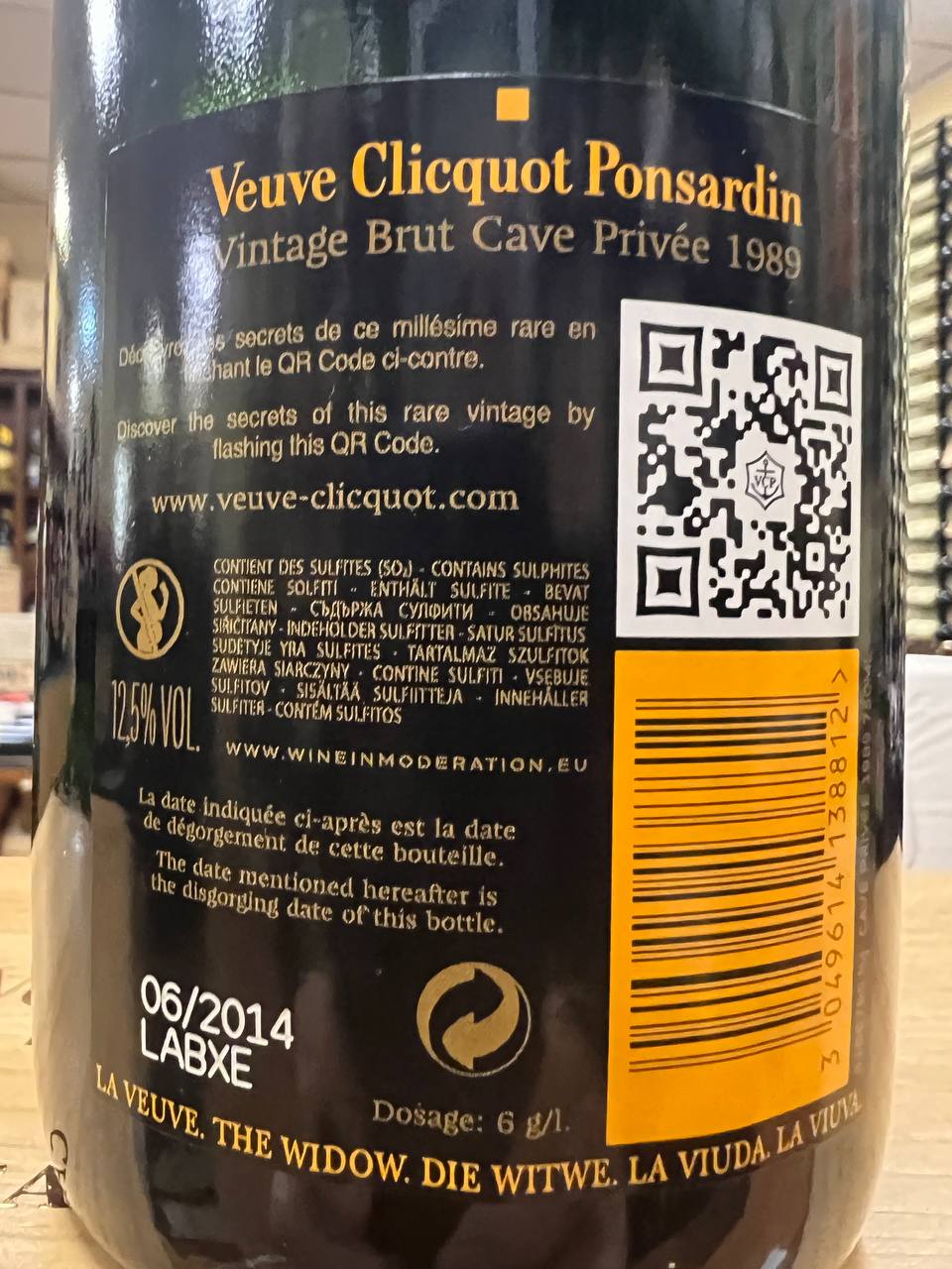 Cave Privée 1989 Champagne Vintage Veuve Clicquot