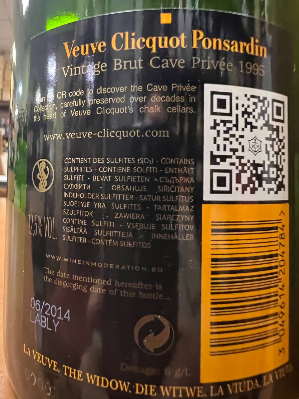 Cave Privée 1995 Champagne Vintage Veuve Clicquot