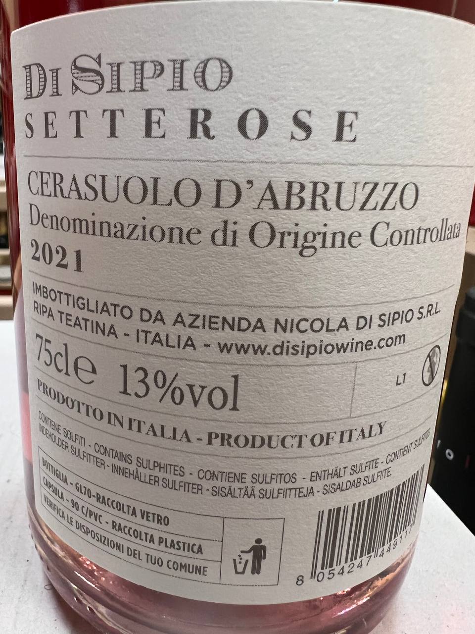 Cerasuolo D'Abruzzo Setterose Di Sipio