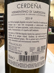 Argiolas Cerdeña 2019 - Vermentino IGT Isola dei Nuraghi