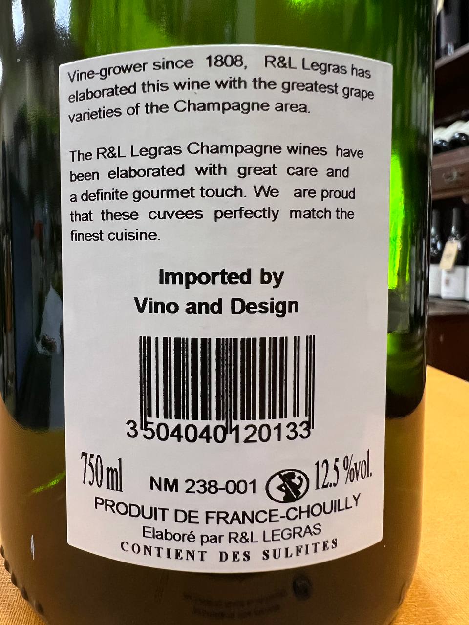 Champagne R&L Legras Grand Cru Blanc de Blanc Brut