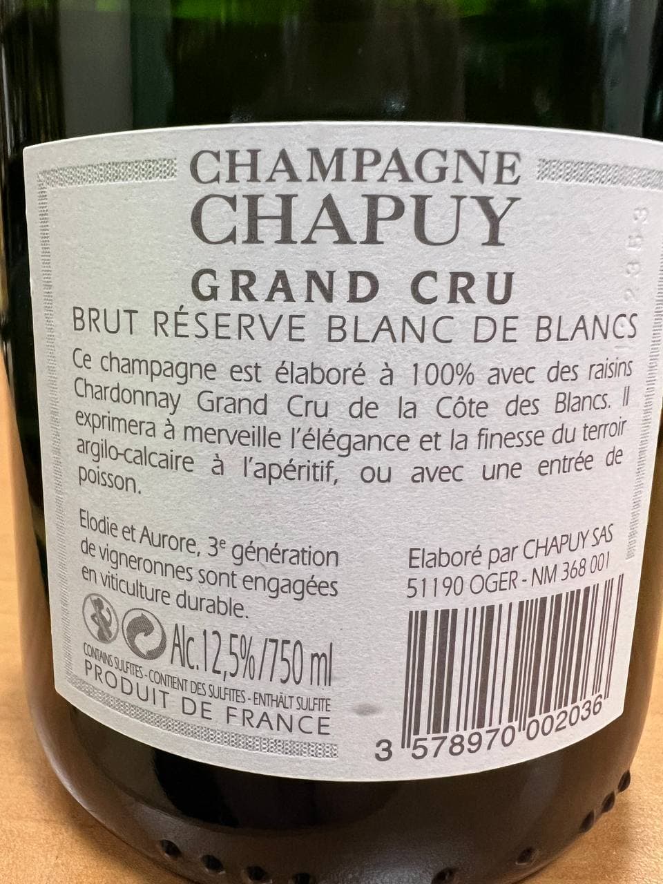Champagne Chapuy Grand Cru Brut Réserve