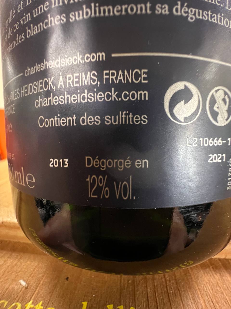 Charles Heidsieck Champagne Brut Millesimé 2012