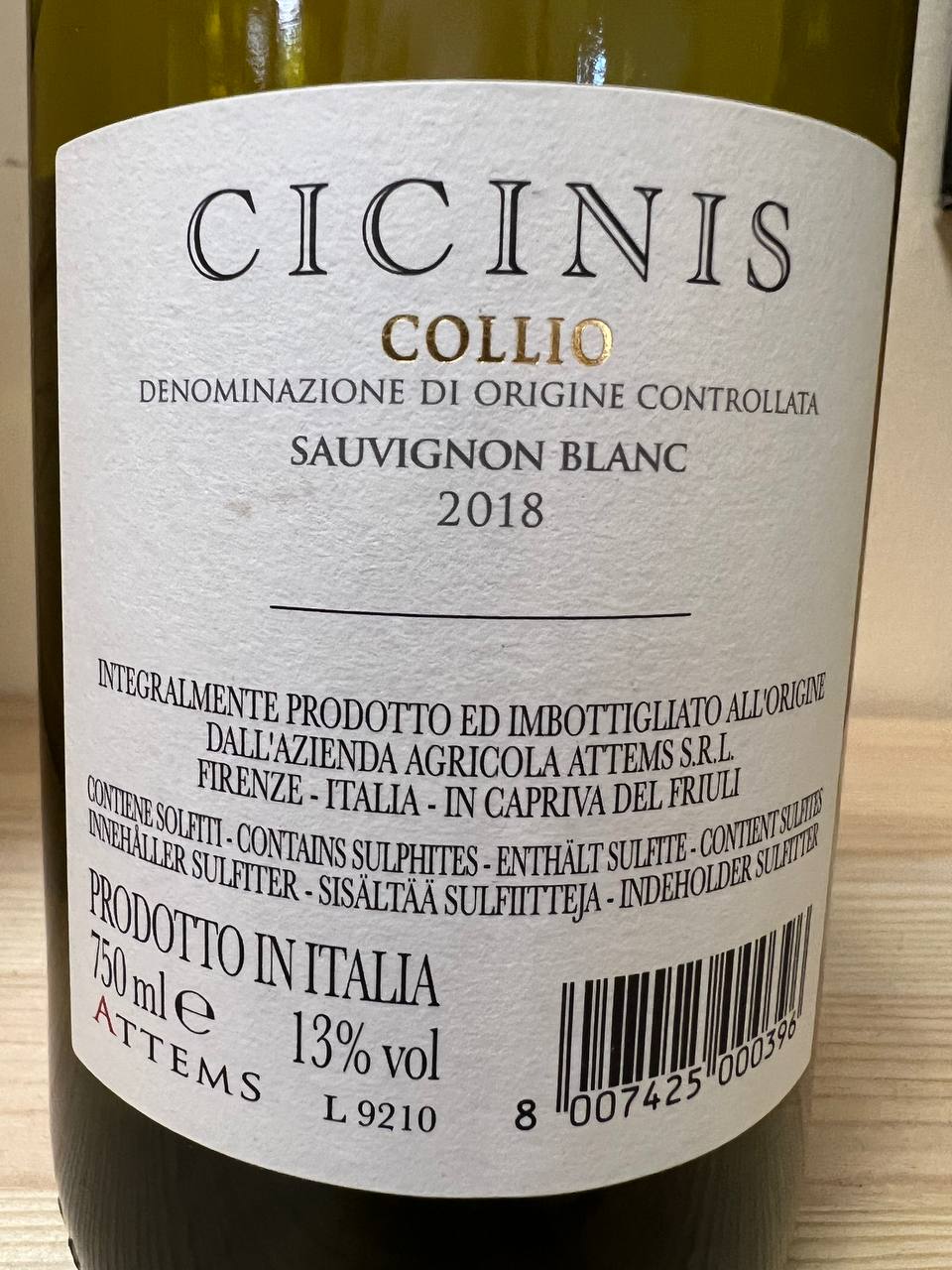 Cicinis 2018 Collio DOC - Attems