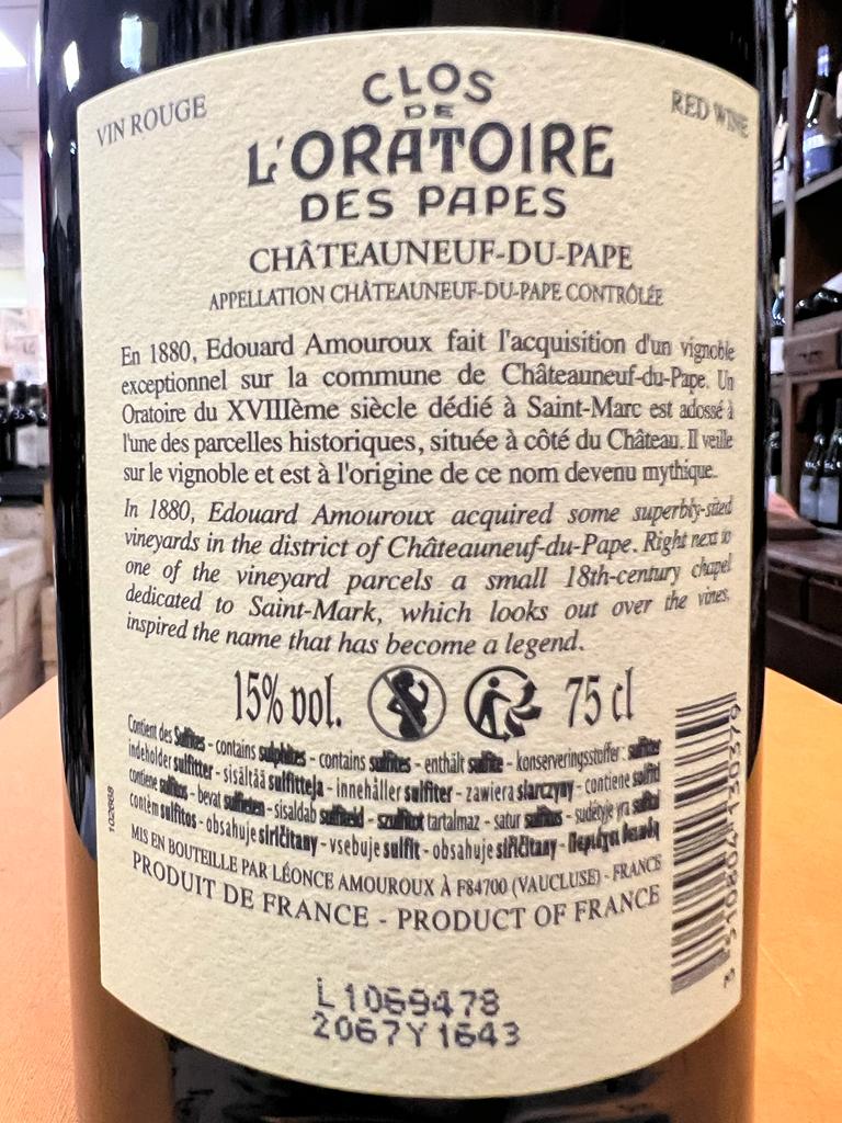 Clos de l'Oratoire des Papes Rouge 2020 Ogier