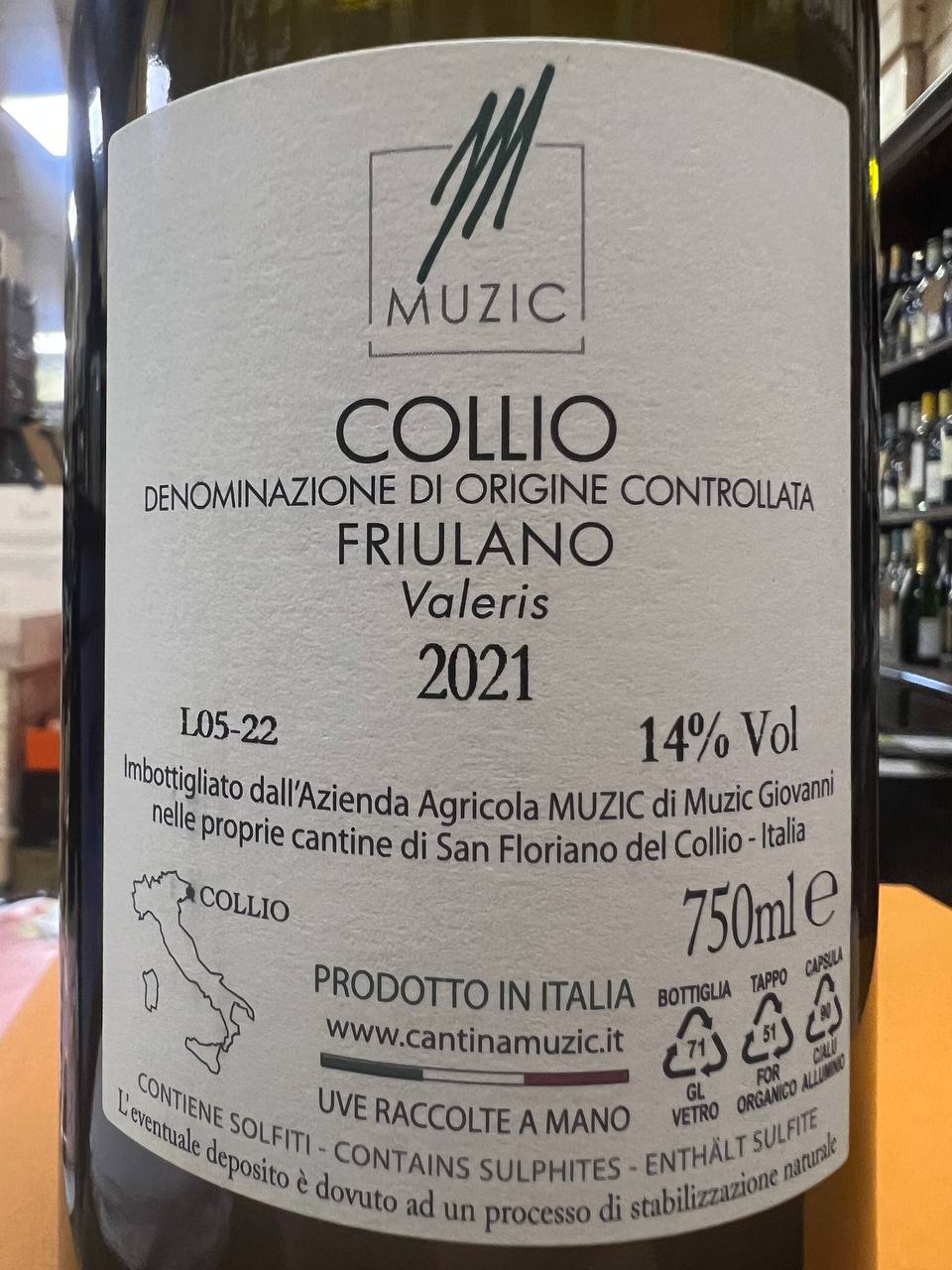 Muzic Friulano Valeris  Collio  DOC 2021