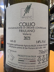 Muzic Friulano Valeris  Collio  DOC 2021