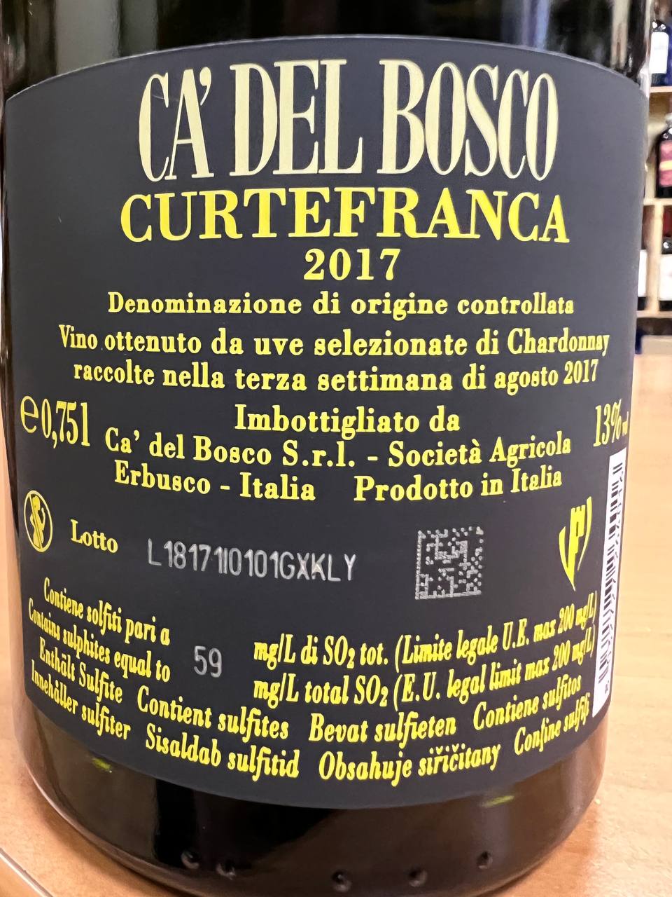 Curtefranca Cà del Bosco Duemiladiciassette