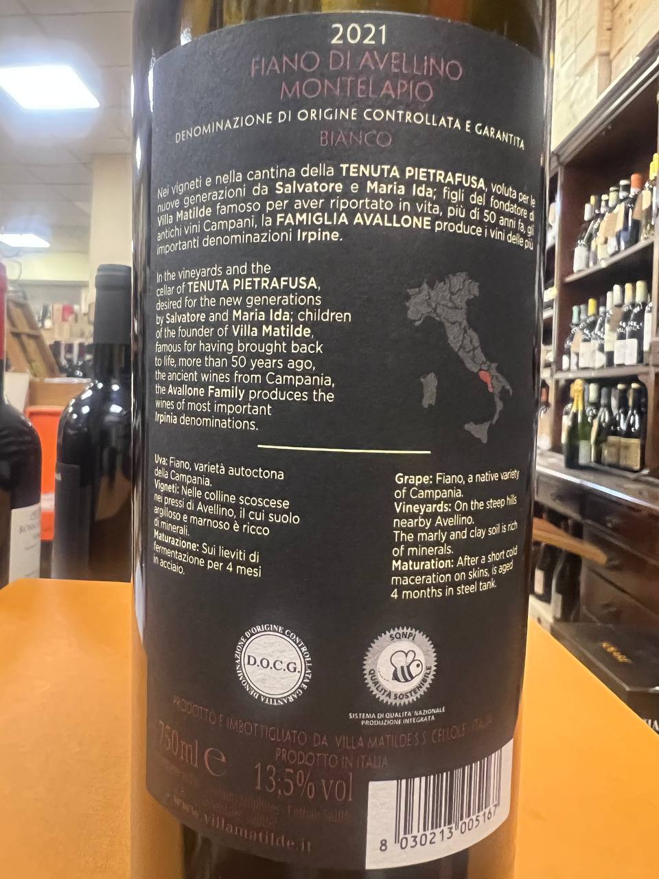 Fiano di Avellino 2021 Montelapio - Villa Matilde