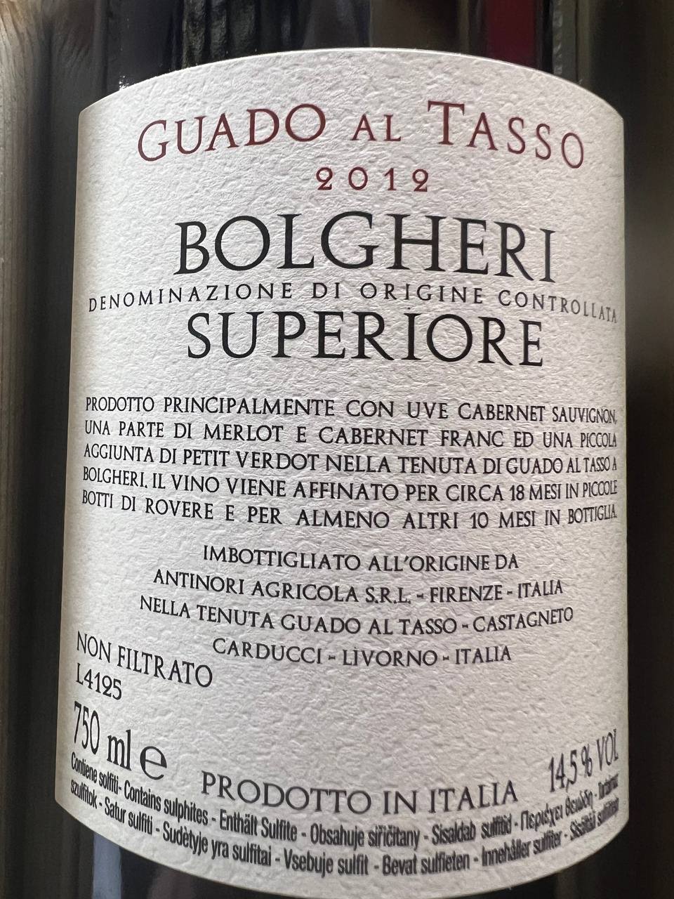 Guado al Tasso 2012 - Astuccio in Legno