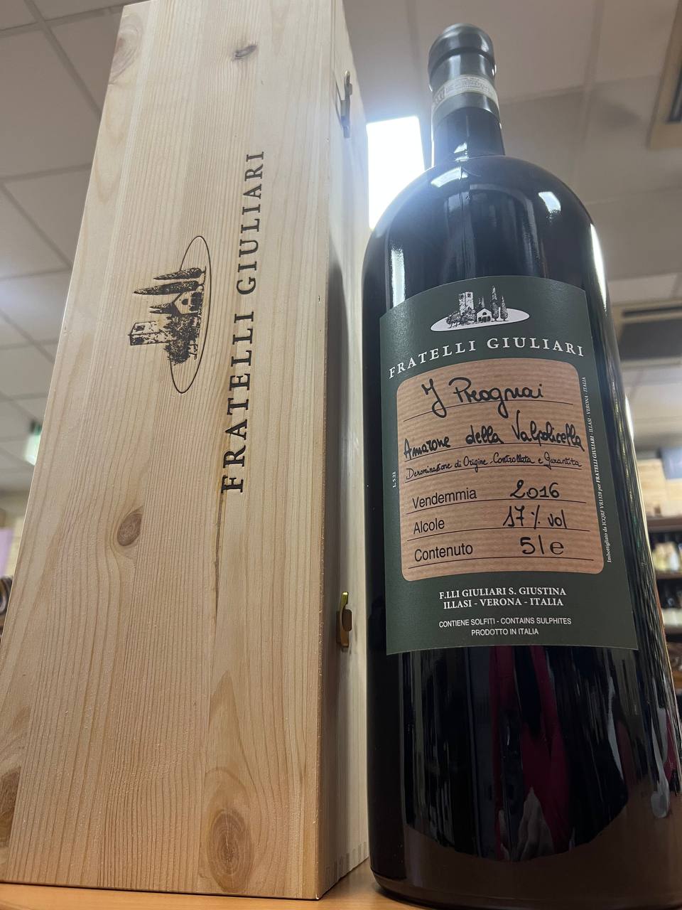 Fratelli Giuliari I Prognai 2016 5 litri - Amarone della Valpolicella