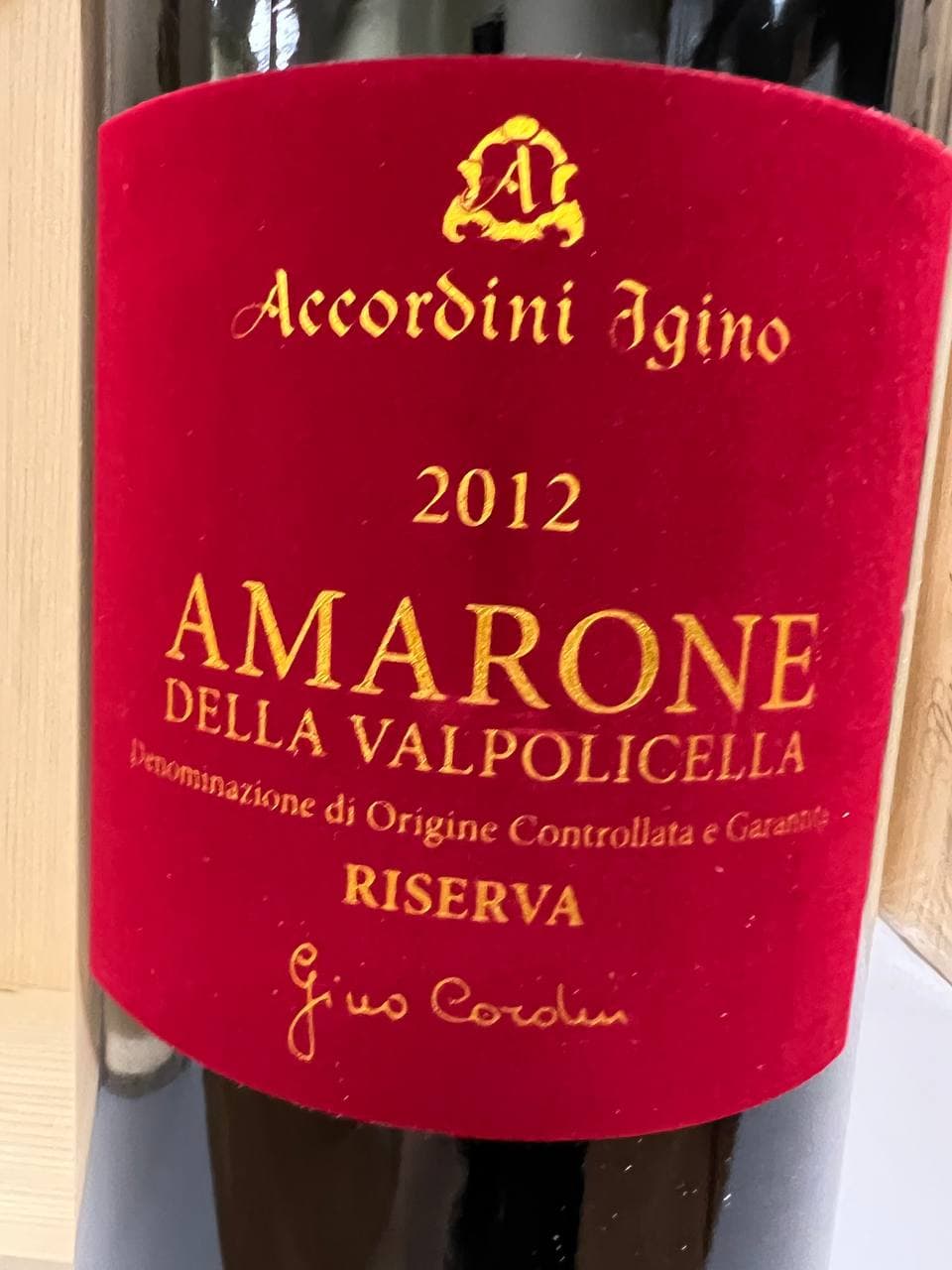 Amarone Della Valpolicella Riserva 5 litri 2012 Gino Cordin