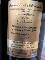 Amarone Della Valpolicella Riserva Magnum 2012 Gino Cordin