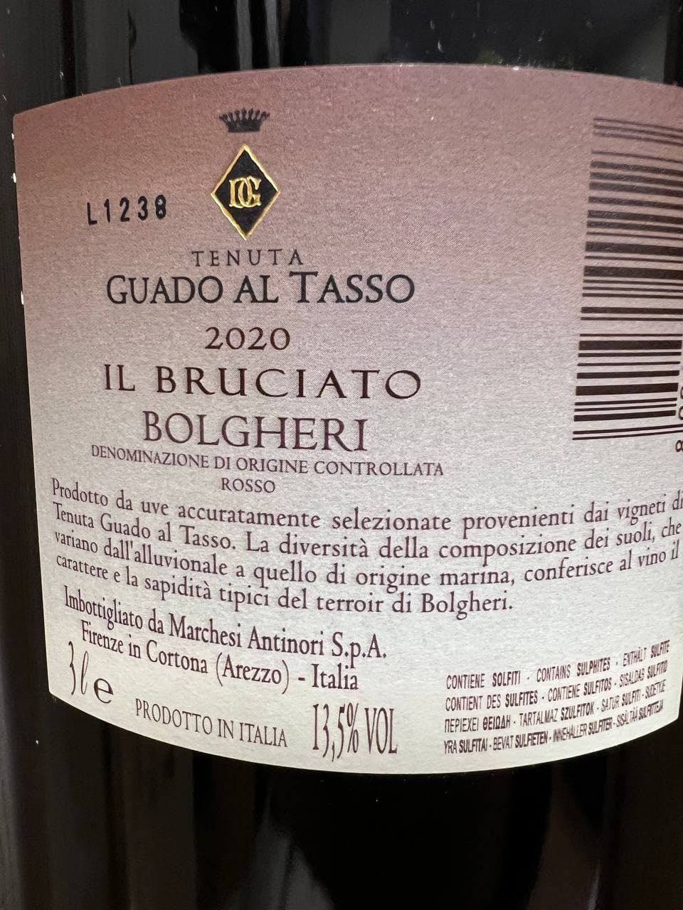 Bruciato 2020 Jeroboam - Bolgheri Rosso