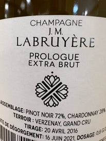 Champagne Grand Cru Prologue J.M. Labruyère