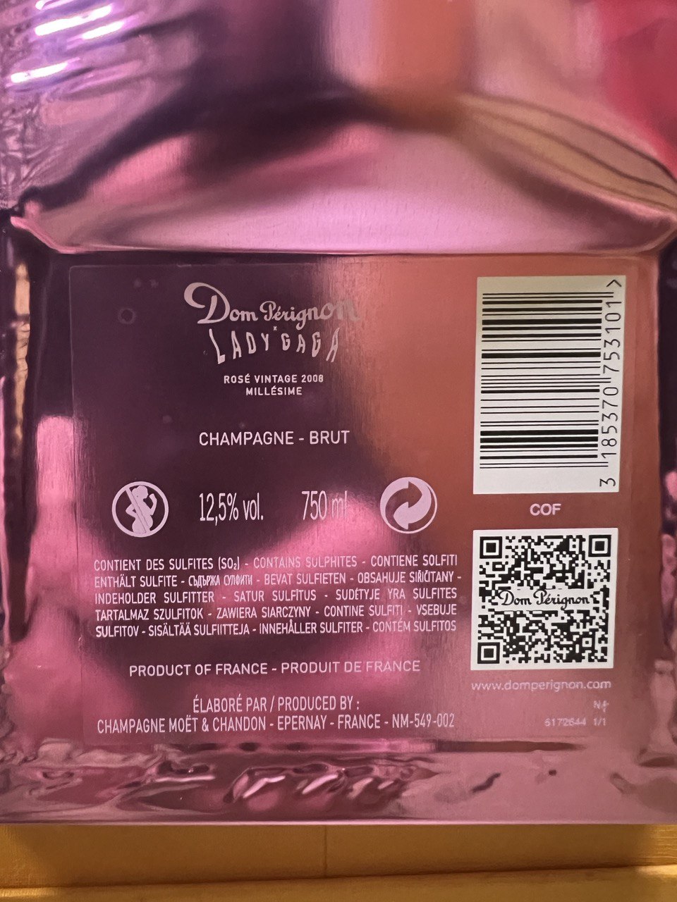Lady Gaga Rosè 2008 - Champagne Brut Vintage (L.E.)
