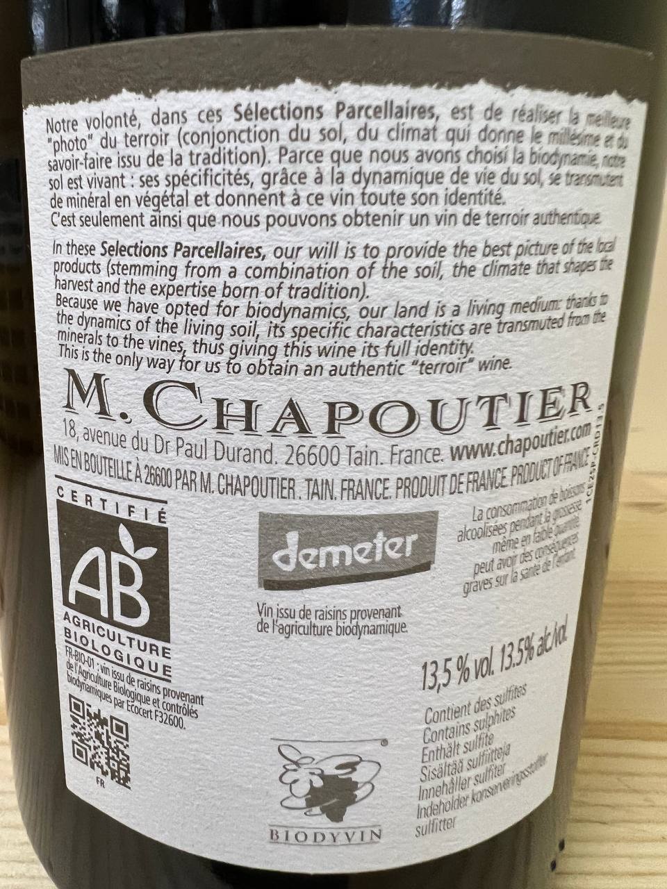 Ermitage Rouge Le Méal 2011 AOC - M. Chapoutier