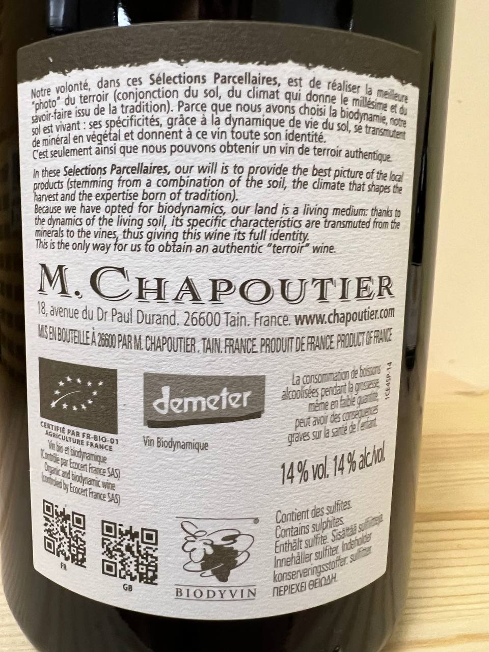 Ermitage Rouge Le Pavillon 2012 AOC - M. Chapoutier