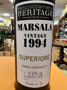 Francesco Intorcia Marsala Vintage 1994 Superiore Ambra Semisecco