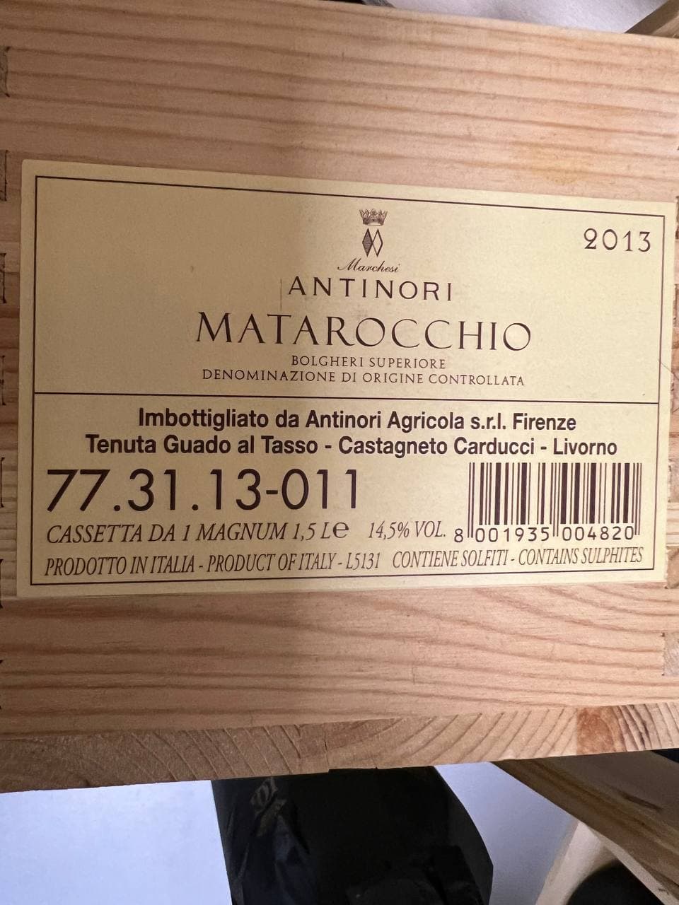 Matarocchio 2013 Magnum - Tenuta Guado al Tasso Antinori