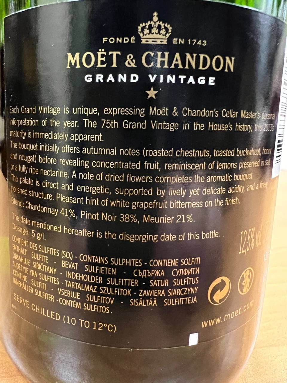 Moet & Chandon Champagne Grand Vintage 2013