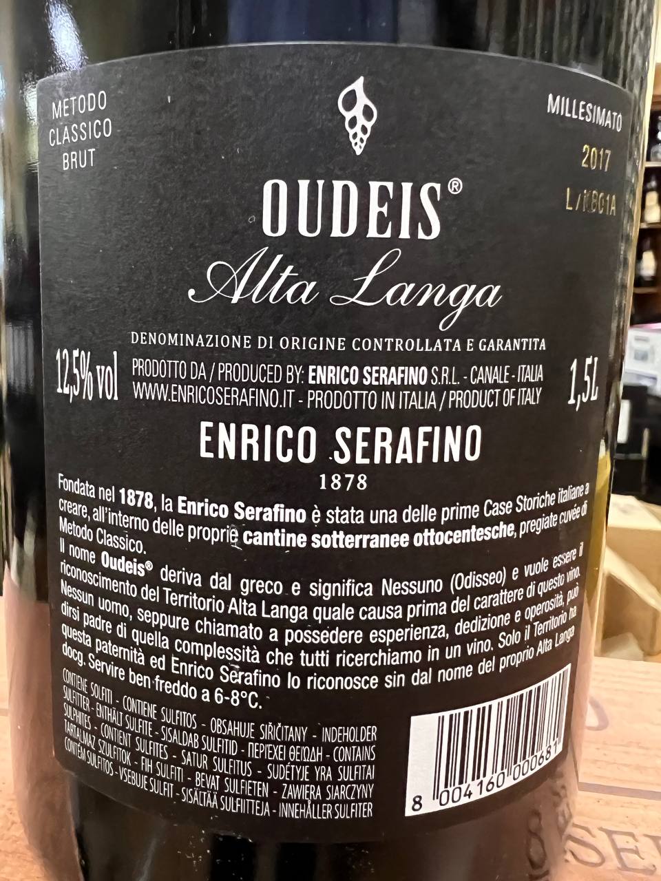 Enrico Serafino Alta Langa Oudeis Magnum 2017 Brut Metodo Classico