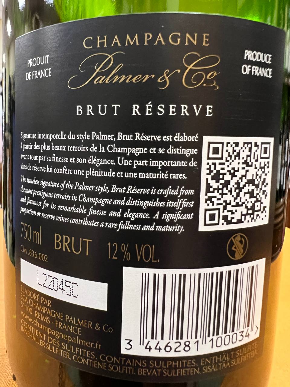 Champagne Palmer & Co Brut Réserve (2022)