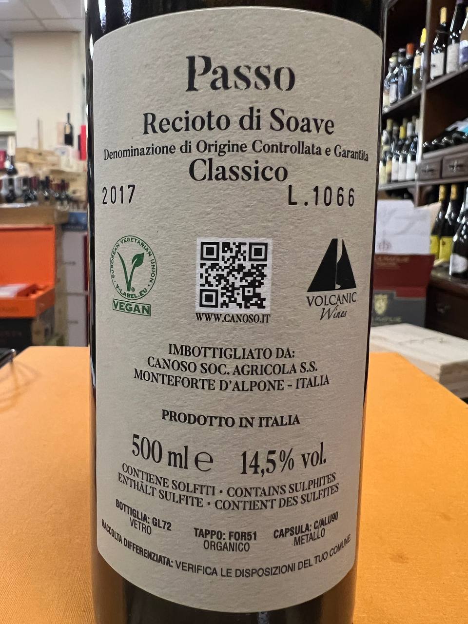 Passo 2017 Recioto Di Soave Classico Canoso