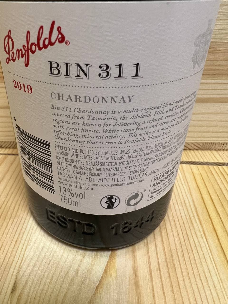 Penfolds  Bin 311 Chardonnay 2019
