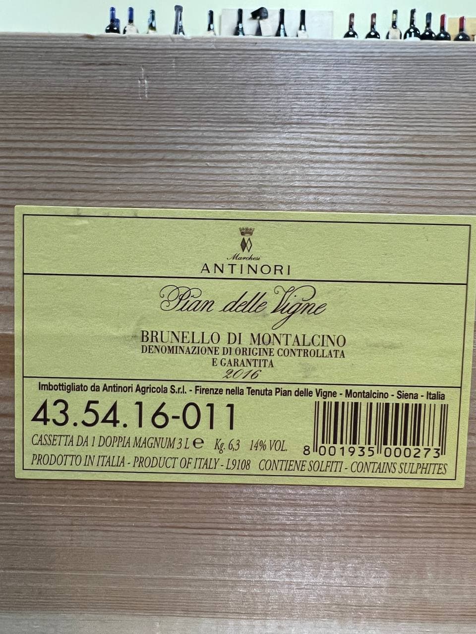 Brunello di Montalcino Pian Delle Vigne 2016 Jeroboam