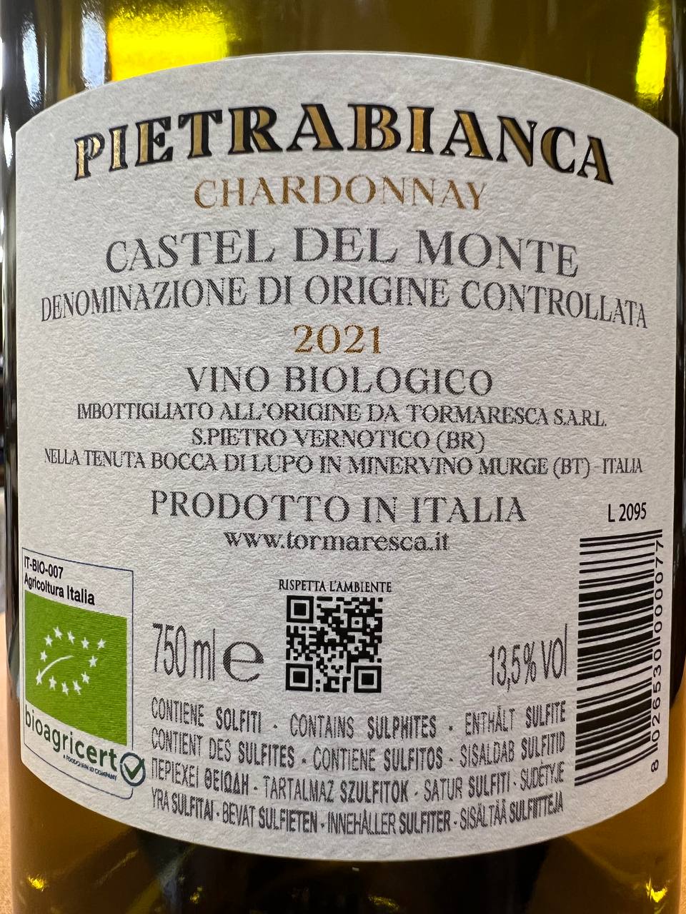 Chardonnay  Pietrabianca 2021 - Tenuta Bocca di Lupo