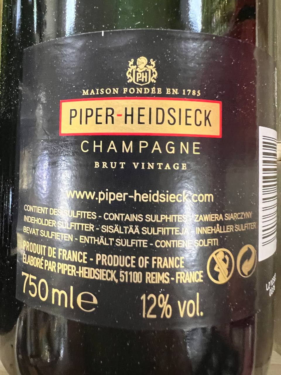 Champagne Piper-Heidsieck Vintage 2012 - Cassetta legno da 2 Bottiglie