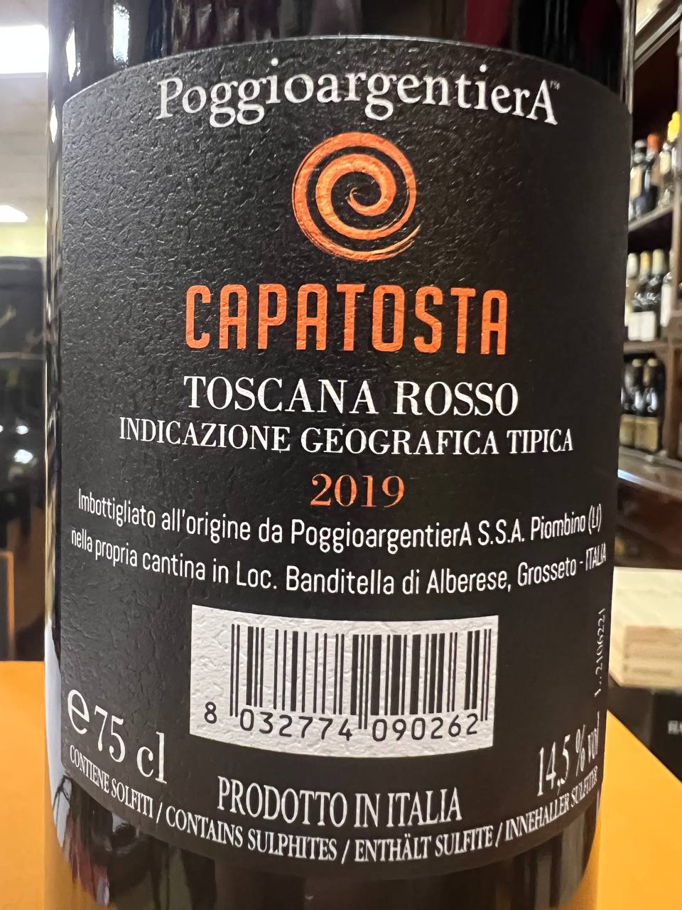 Capatosta Poggioargentiera 2019 - Toscana IGT
