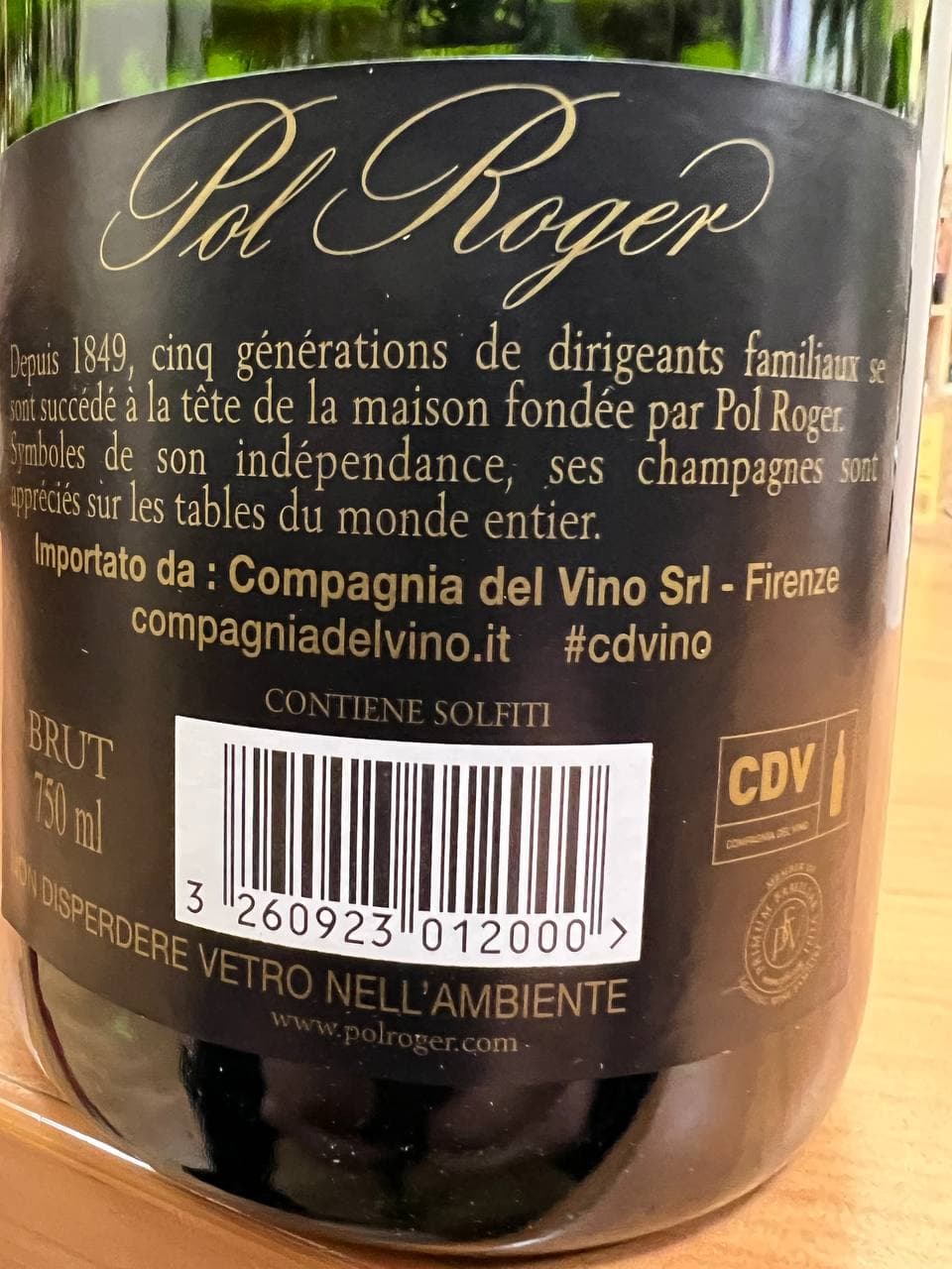 Champagne  Pol Roger Brut Reserve