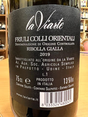 La Viarte Ribolla Gialla 2019 D.O.C.