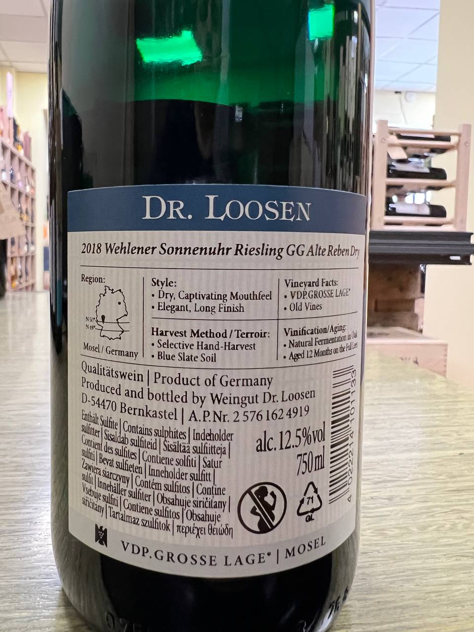 Riesling Dr. Loosen Dry 2018  - Wehlener Sonnenuhr