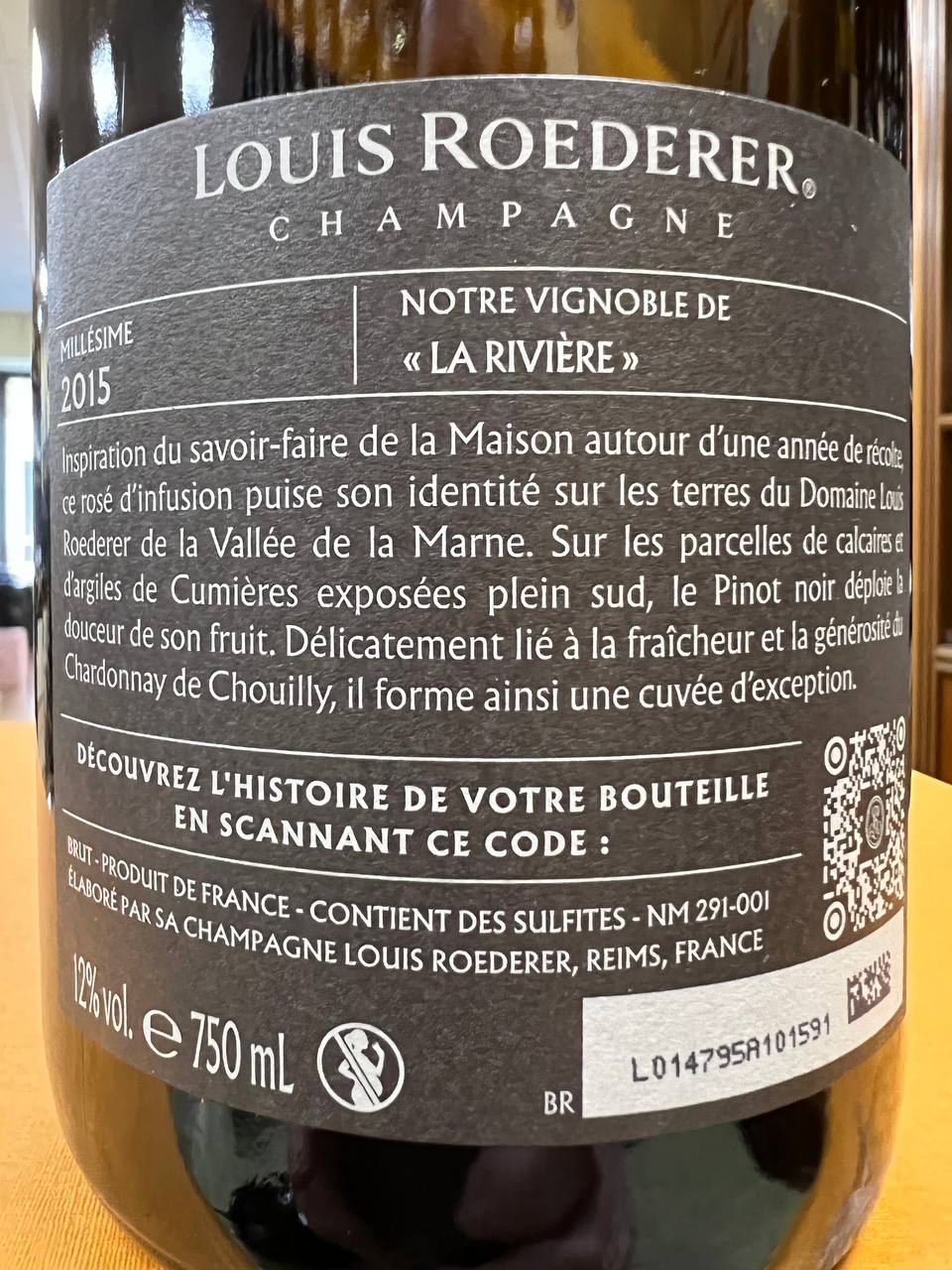 Louis Roederer Champagne Rosé Brut Vintage 2015